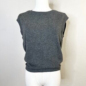 Ballantyne 100% Cashmere Sweater Vest Gray Made in Scotland Charles Sumner S?